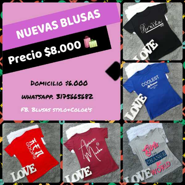 Nuevas Blusas Talla Unica