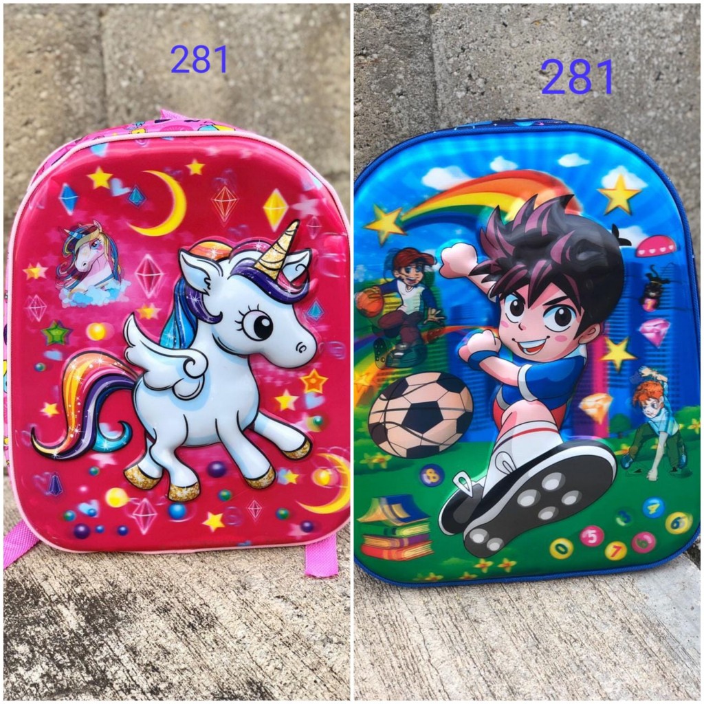 Bolso escolar alto relieve