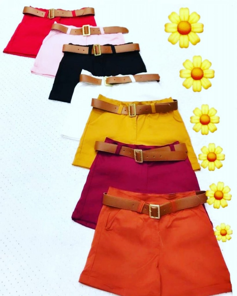 Shorts dama con cinturón