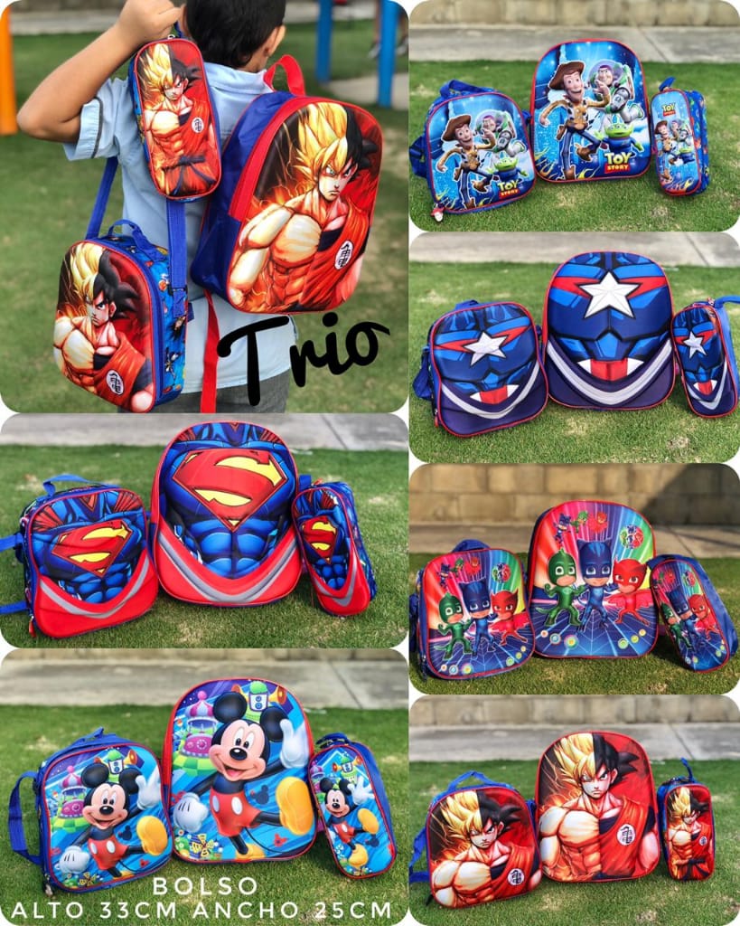 Kit bolso escolar niño