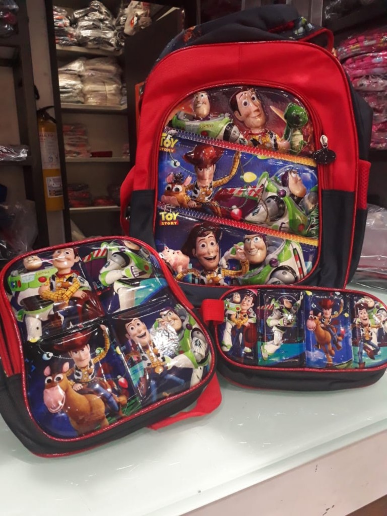 Kit morral escolar + lonchera y cartuchera