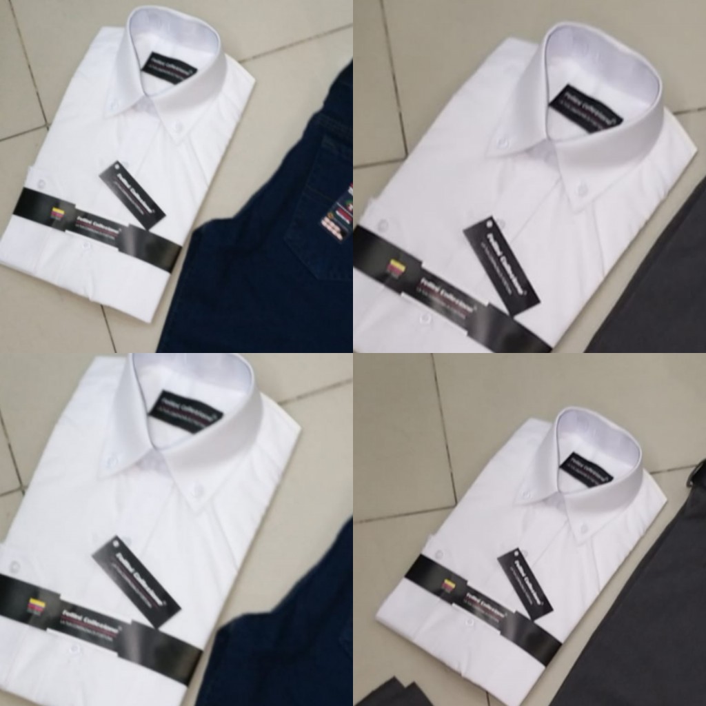 Camisa colegial cuello duro niño marca felliny