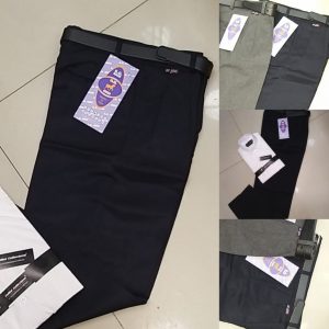 Pantalón colegial en lino negro adulto