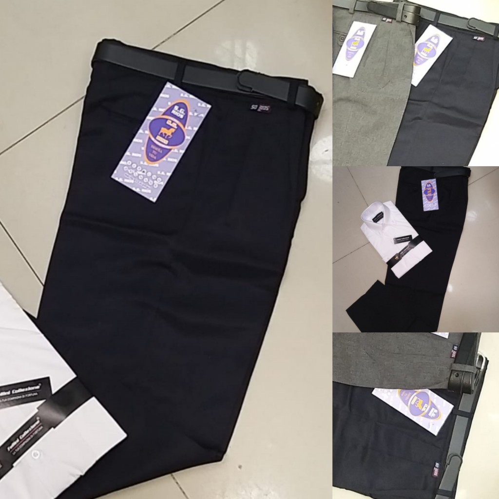 Pantalón colegial en lino negro adulto