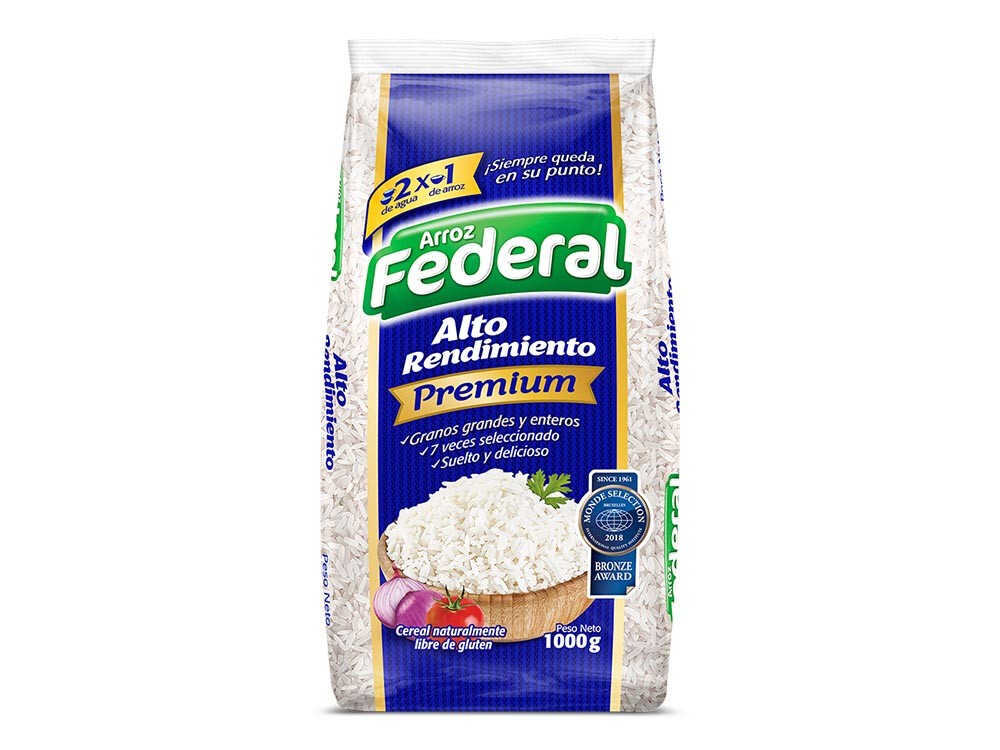 ARROZ FEDERAL ALTO RENDIMIENTO X1.000gr.