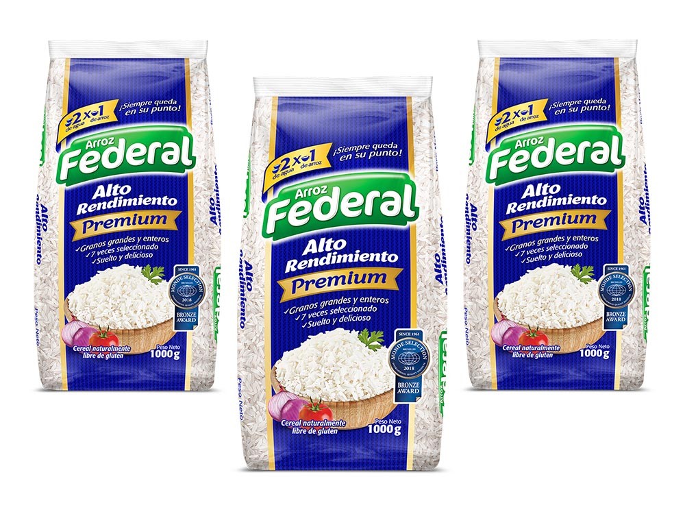 ARROZ FEDERAL ALTO RENDIMIENTO X1.000gr.