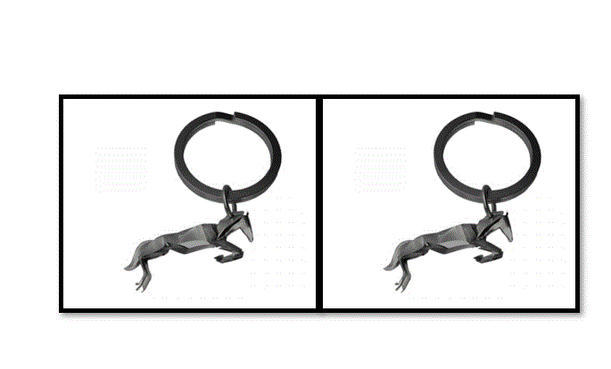 Llaveros en 3D Caballo Plateado en Aleación de Zinc, Original MTM