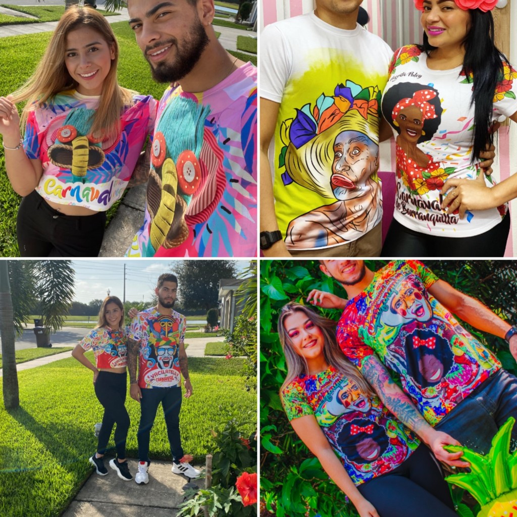 Camisetas carnaval piel de durazno dama