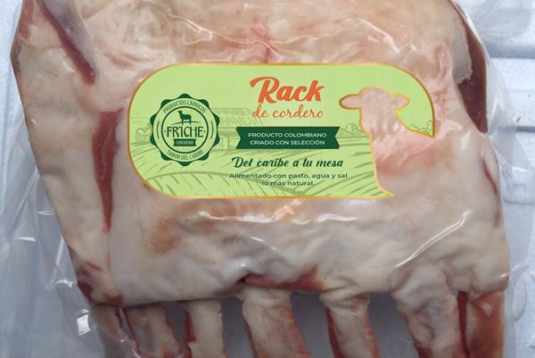 Rack de cordero. Friche sabor del caribe