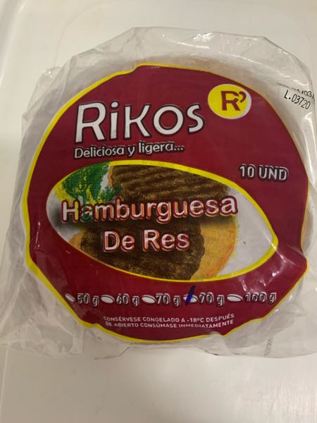 Carne de hamburguesa por 90g