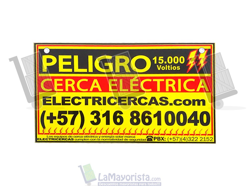 Aviso De Precaución Para Cerca Eléctrica – Producto estándar