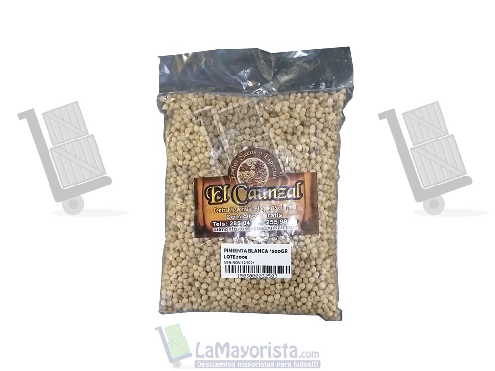 Pimienta blanca x 500 gr