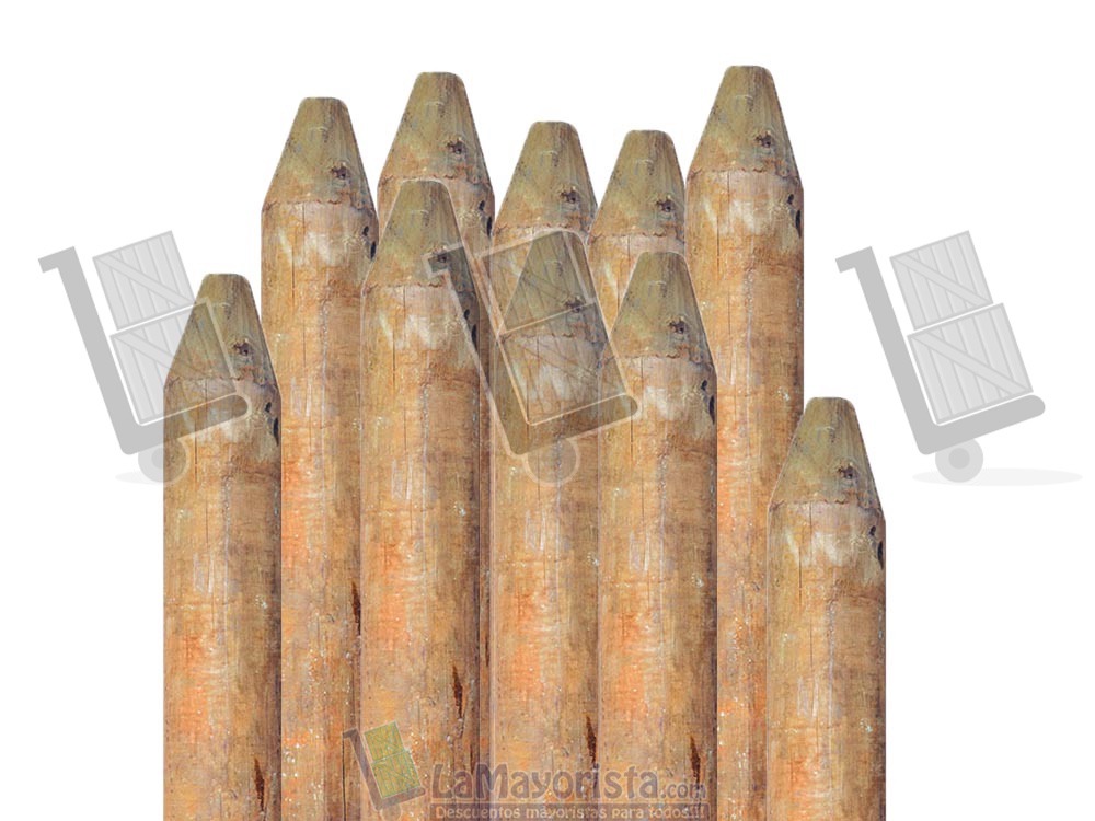 Poste de madera inmunizada redondos tipo lápiz 7cm x 220