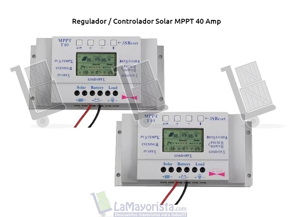 Regulador / Controlador Solar MPPT 40 Amp Con Amplificador Microchip De Potencia 12/24 Volt