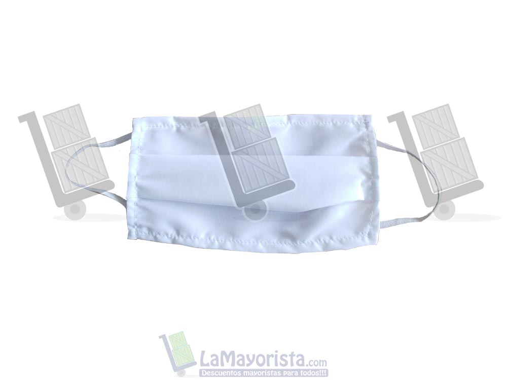 Tapabocas en antifluido 110 gramos poliéster 100% "Lavable 20 veces - reutilizable" "no le pasa aire ni partículas"