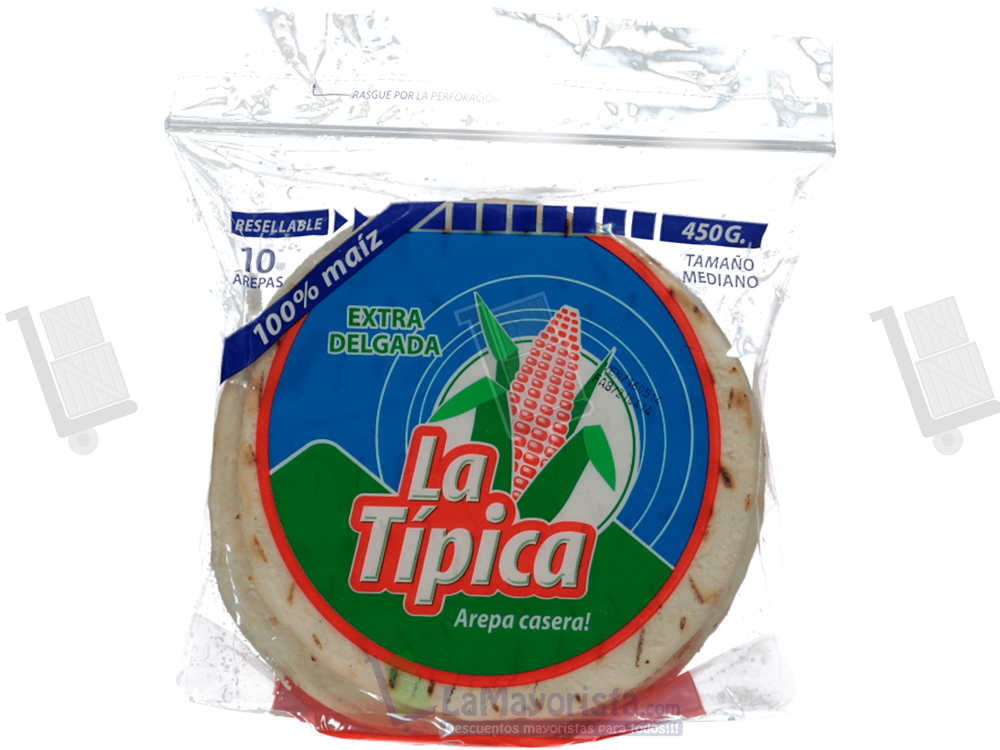 Arepa tela extradelgada mediana x 10 unidades
