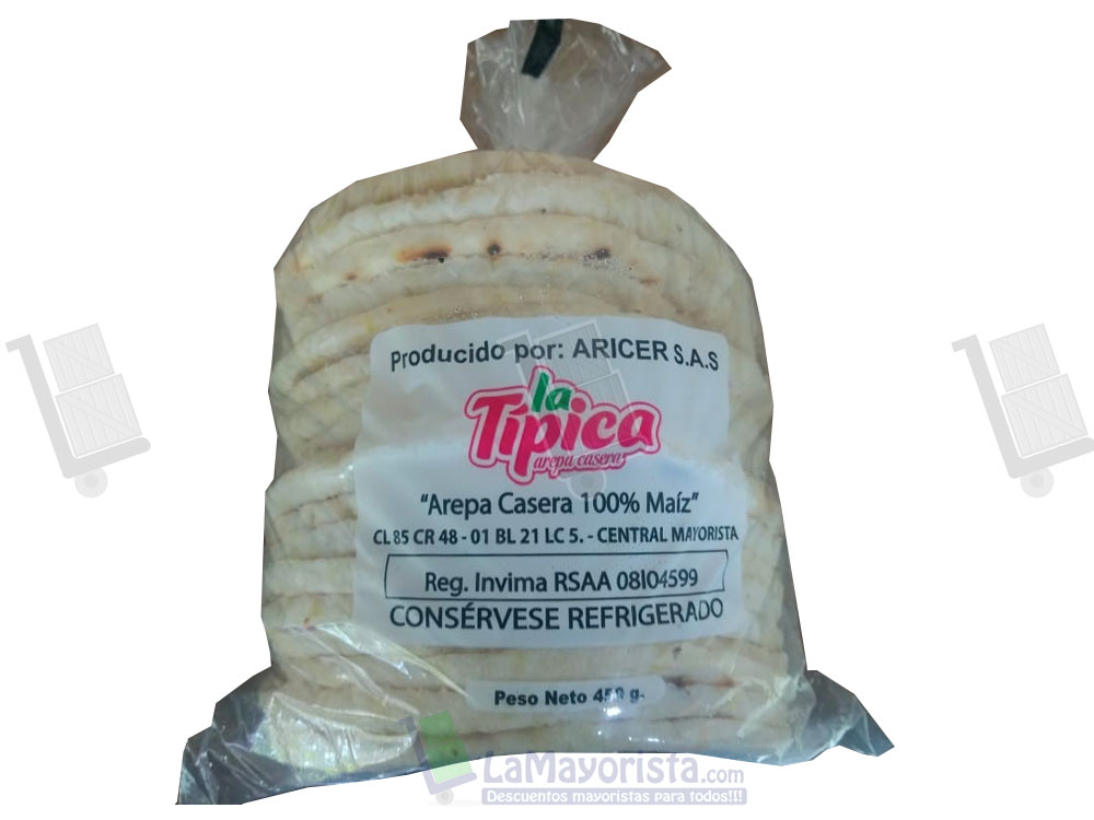 Arepa tela pequeña blanca x 20 unidades