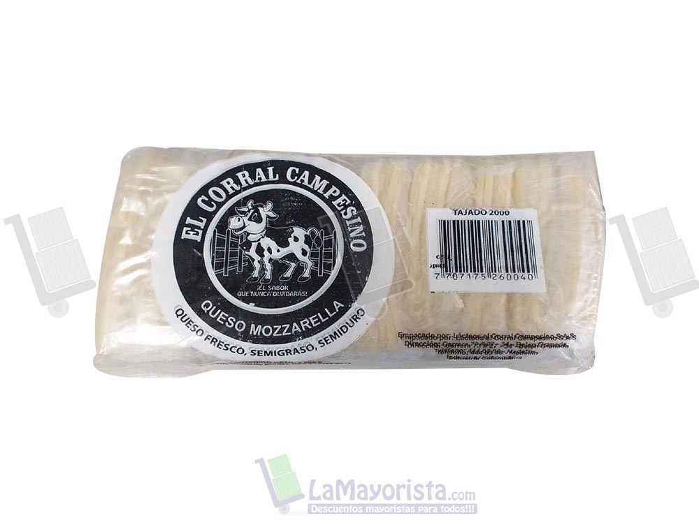 Queso tipo mozarella x 80 lonchas
