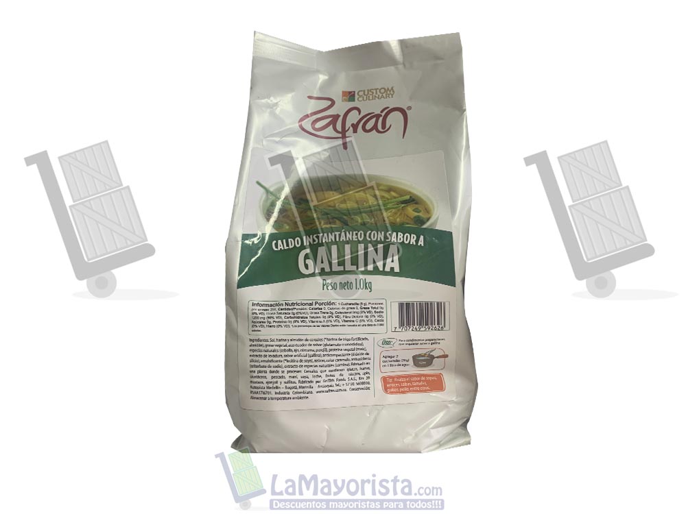 caldo instantaneo con sabor a gallina zafran