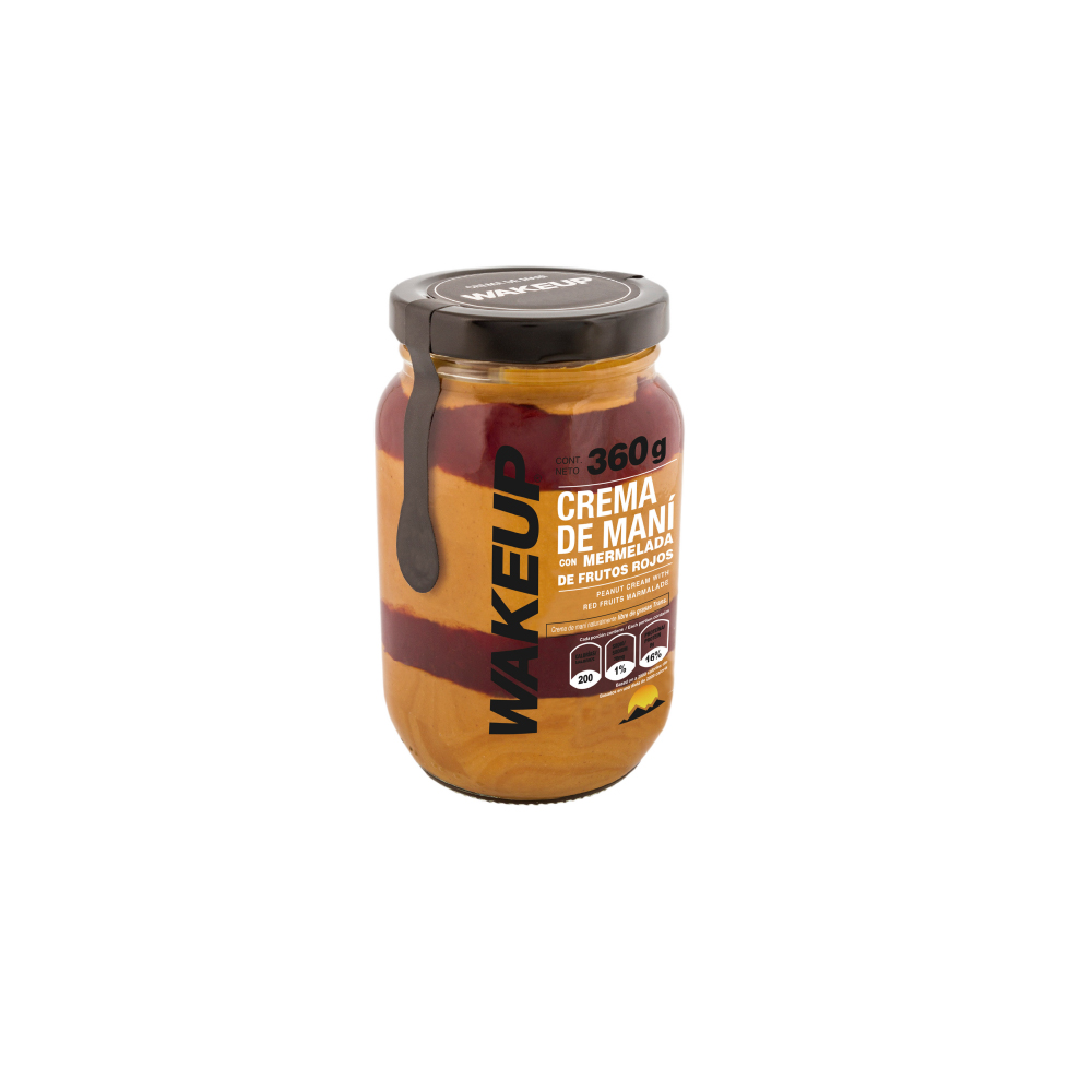 CREMA DE MANÍ CON MERMELADA DE FRUTOS ROJOS LIGHT 360g