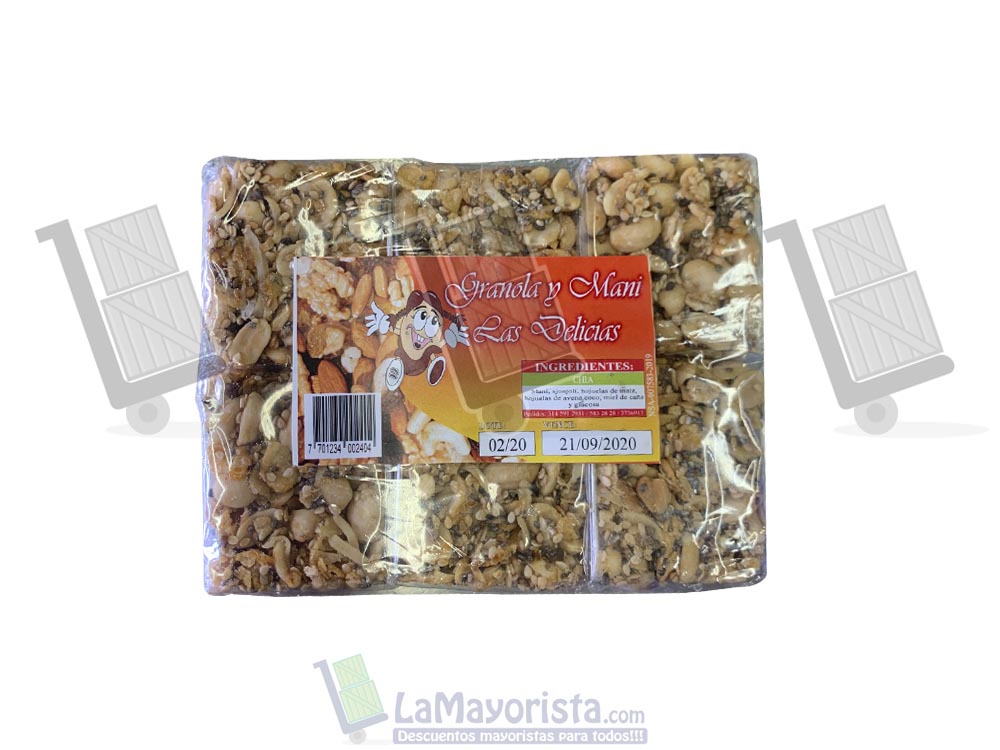 granola y mani 12 unid