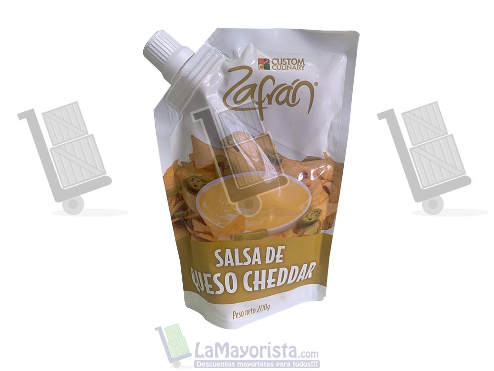 salsa queso cheddar zafran 200gr