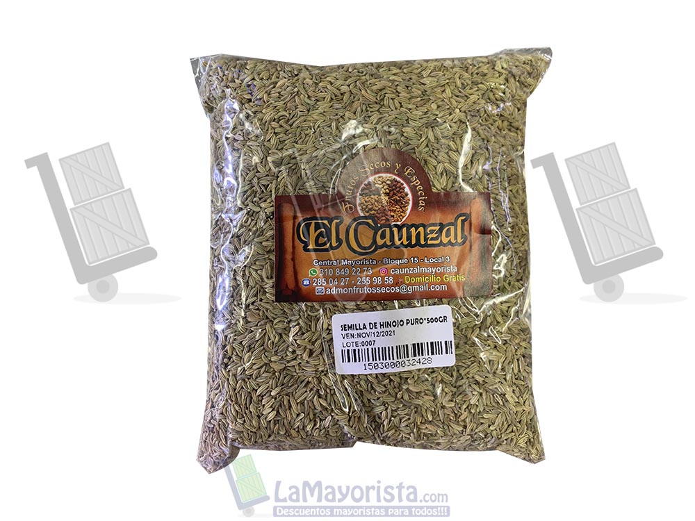semilla de hinojo puro 500gr