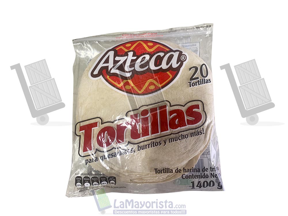 tortilla azteca 20unid 1400gr