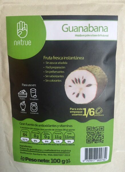 Guanabana en polvo 100% Natural Natrue
