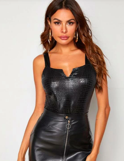 Top de tirantes de cuello V con diseño de cocodrilo Talla S-M cod 77