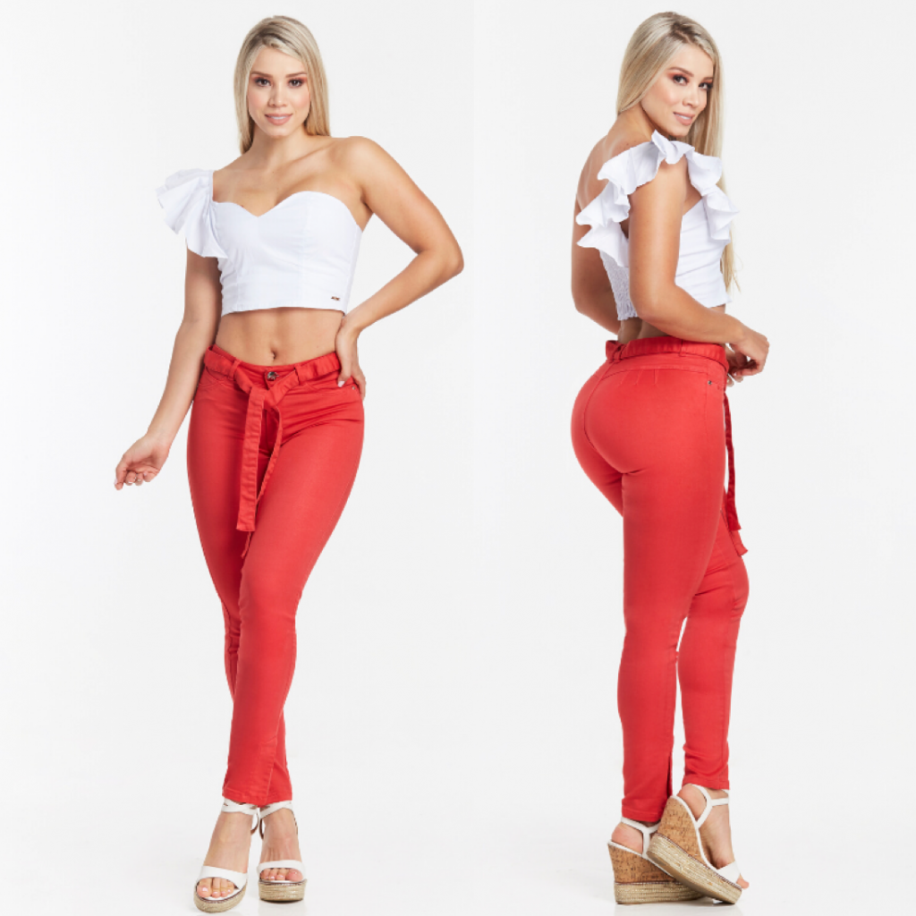 Jean Blow Bruni Rojo sin bolsillos Talla 8-10
