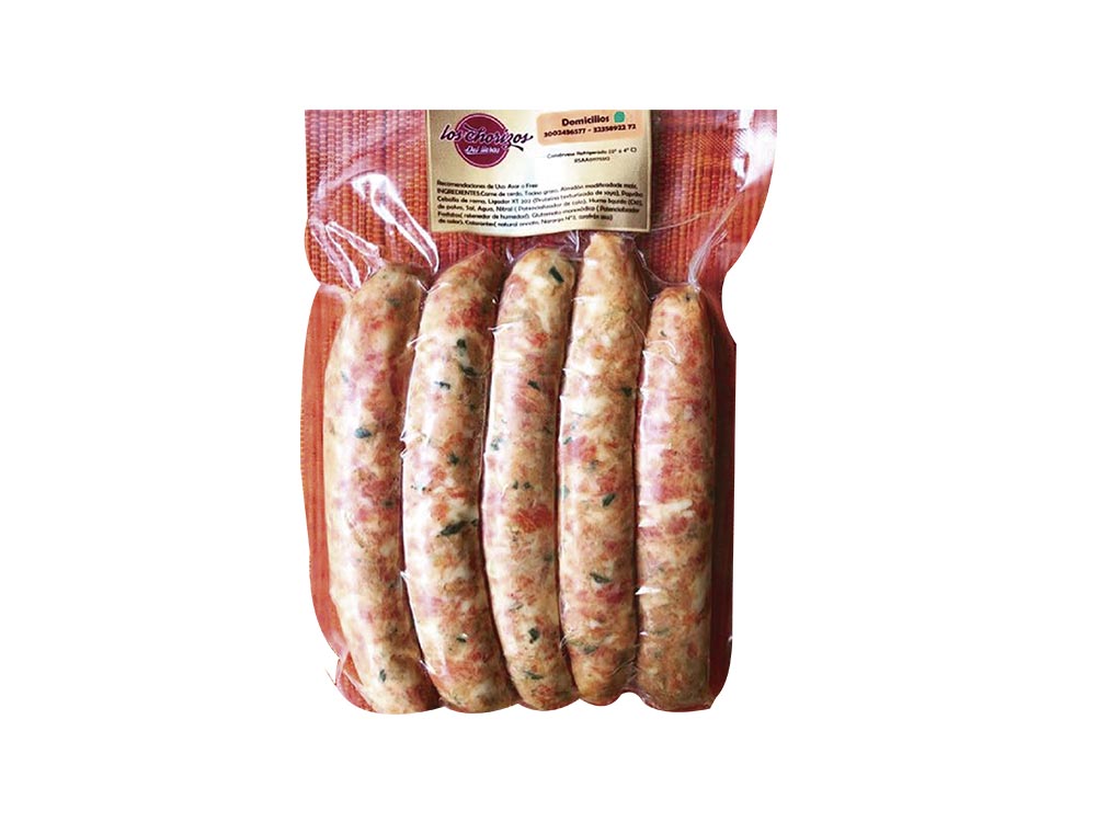 Chorizos 100% pierna de cerdo grande x5U