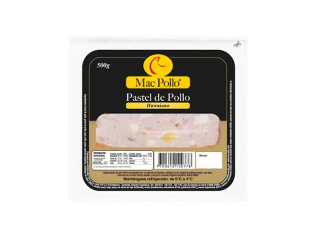 Pastel de pollo hawaiano x 500 gr