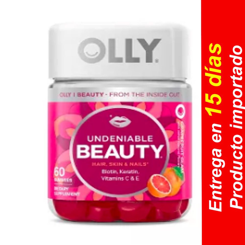Gomitas multivitamínicas Olly Beauty Piel, Uñas y Pelo – fruta de uva – 60u