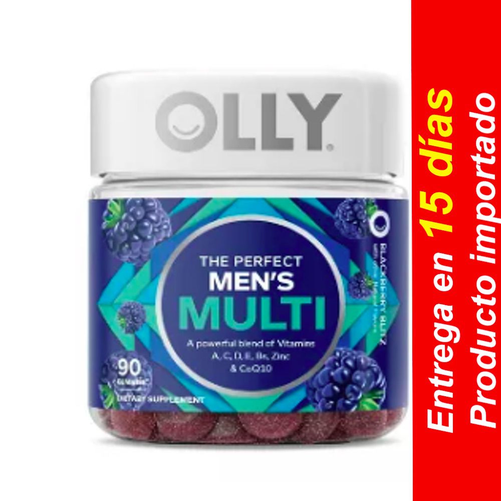 Olly Gomitas de suplemento dietético multivitamínico para hombres, Blackberry Blitz, 90 u- Entrega 15 dias