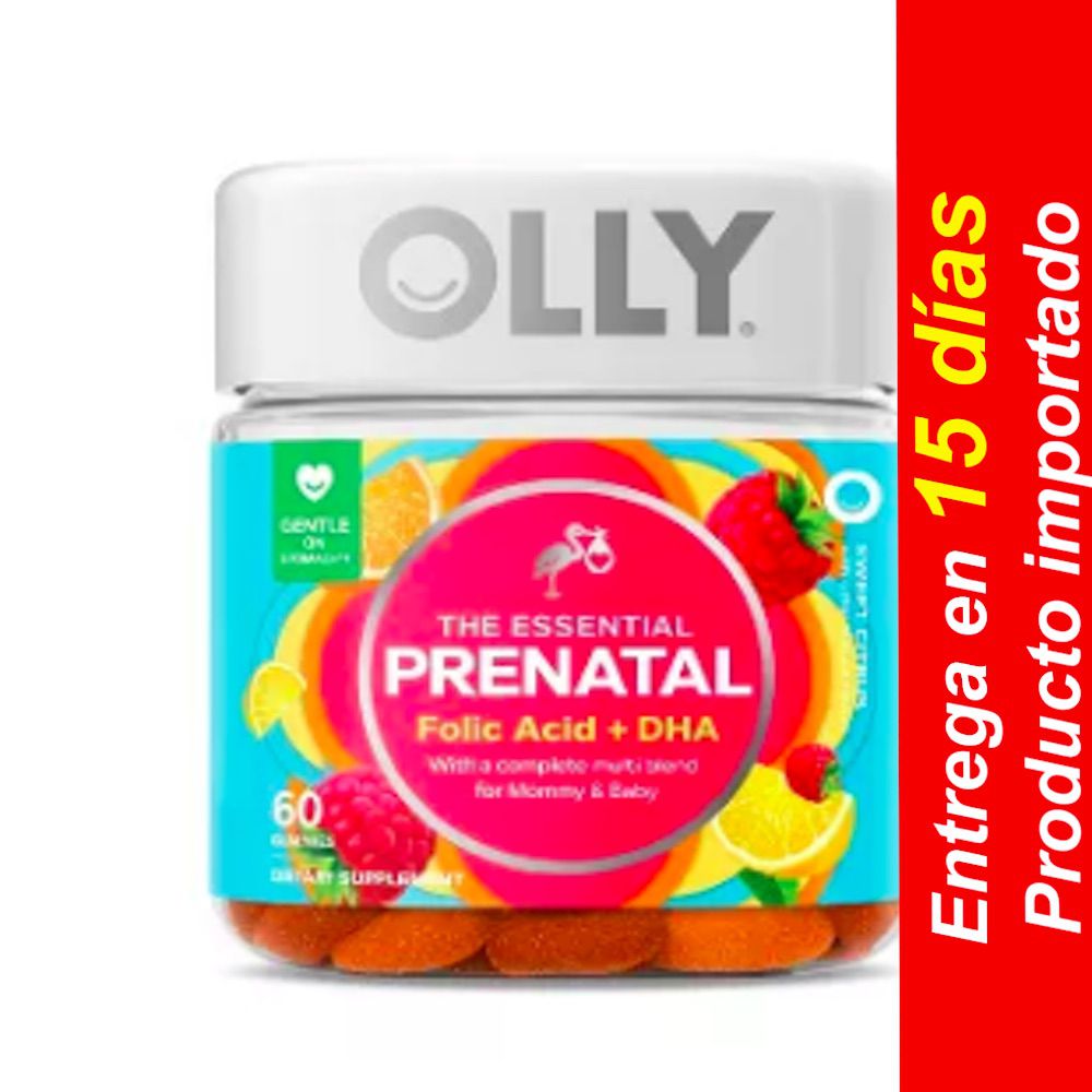 Gomitas de suplemento dietético multivitamínico prenatal Olly Essential – Cítricos – 60 u- Entrega 15 dias