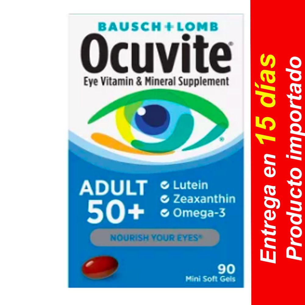 Ocuvite Vitaminas para el ojo and Mineral Dietary Supplement Soft Gels – 90u – entrega 15 dias