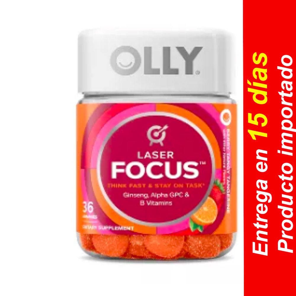 Gomitas Olly Laser Focus – Berry Tangerine – 36u -Entrega 15 dias