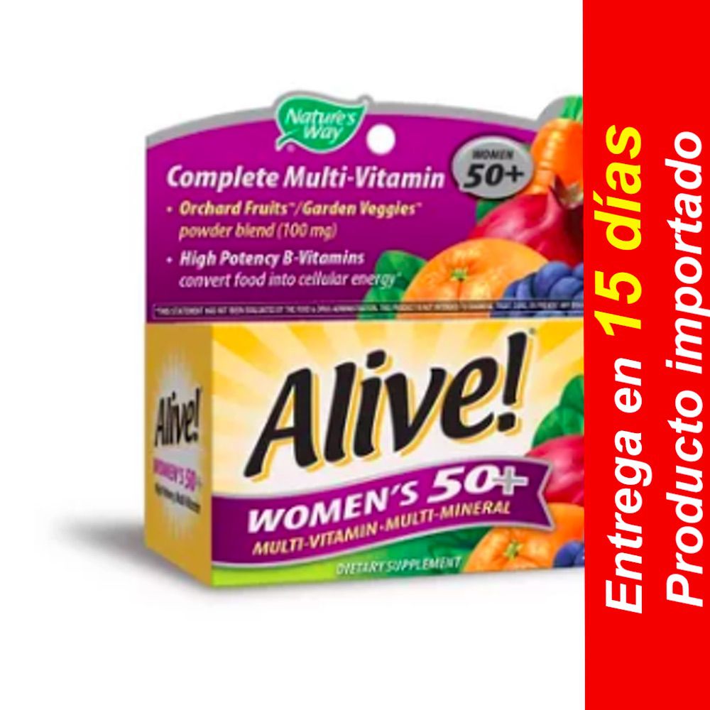 ¡Nature’s Way! Tabletas multivitamínicas para mujeres mayores de 50 – 50 U- Entrega 15 dias