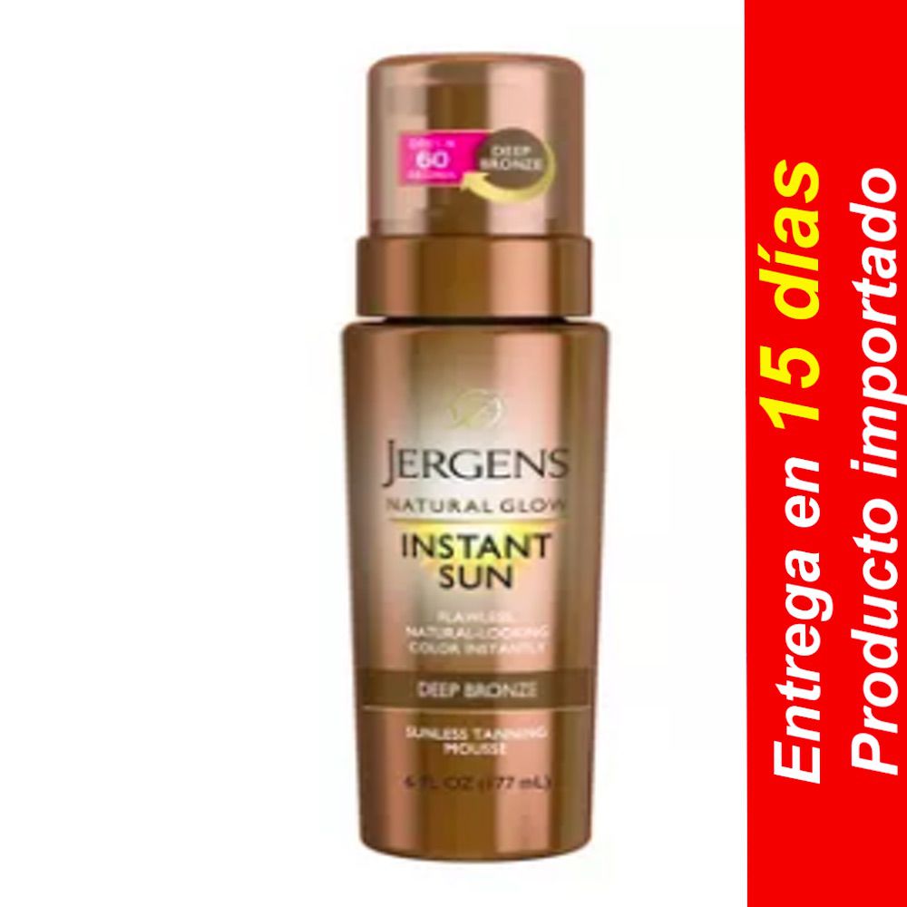 Loción hidratante solar instantánea Jergens Natural Glow, bronce profundo (6 oz)- Entrega 15 dias