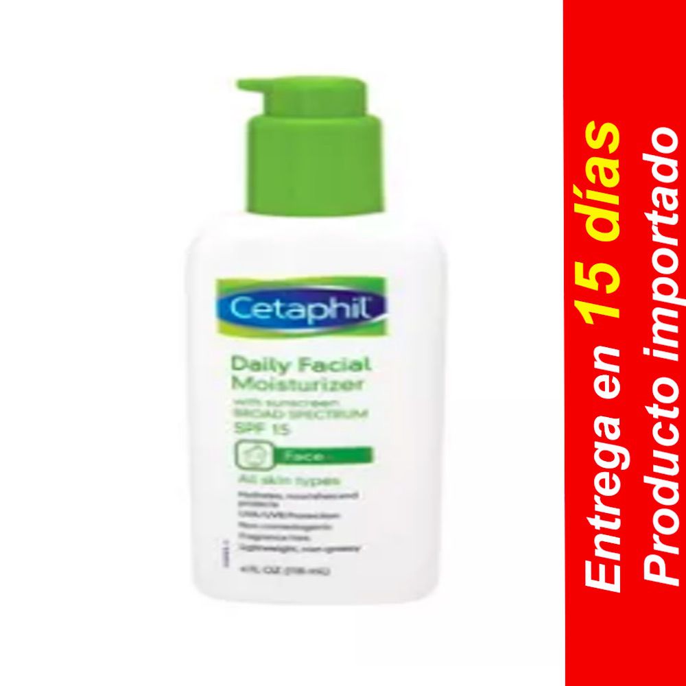 Crema hidratante facial diaria Cetaphil SPF 15 sin perfume – 4 oz-Entrega 15 dias
