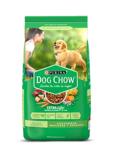 Dog Chow Salud visible cachorros medianos y grandes 8 kg