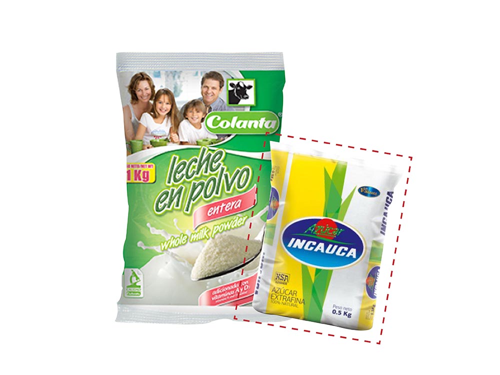 Leche en polvo colanta x 1000 gr  gratis azucar incauca x500 gr