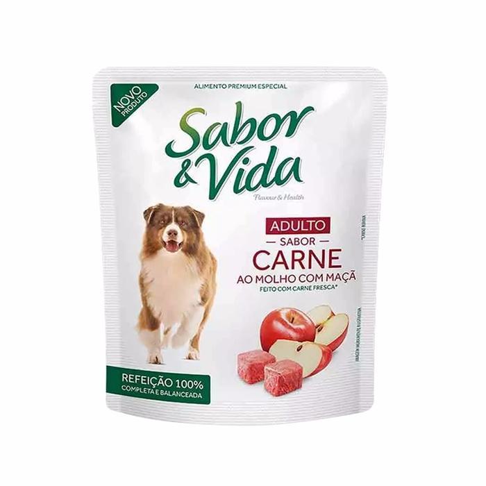 Pouch sabor y vida carne y manzana x 100 gr