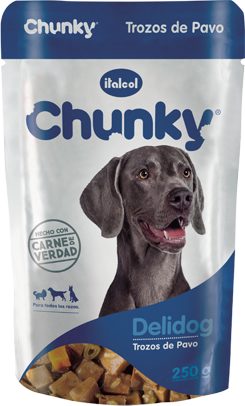 Chunky Delidog trozos de pavo Pouch x 250 gr