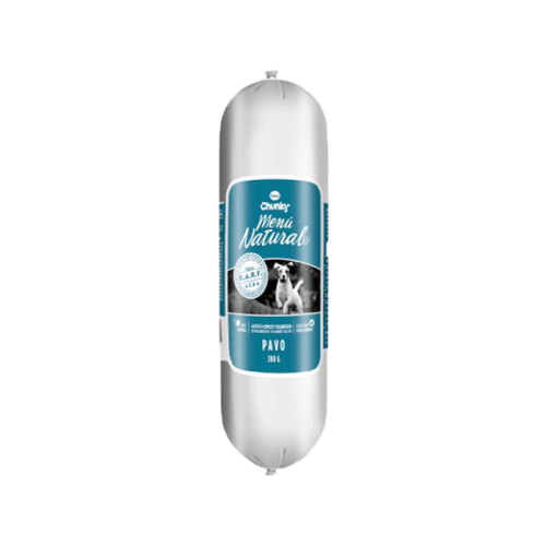 Chunky Barra menú natural perros Pavo x 300 gr