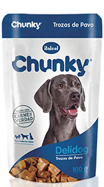 Chunky Delidog trozos de pavo Pouch x 100 gr