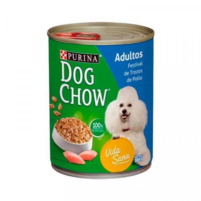 Dog Chow festival trozos de pollo x 368 gr