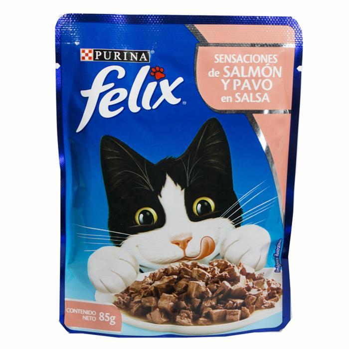 Felix Sensaciones Salmón y Pavo en Salsa 85 gr