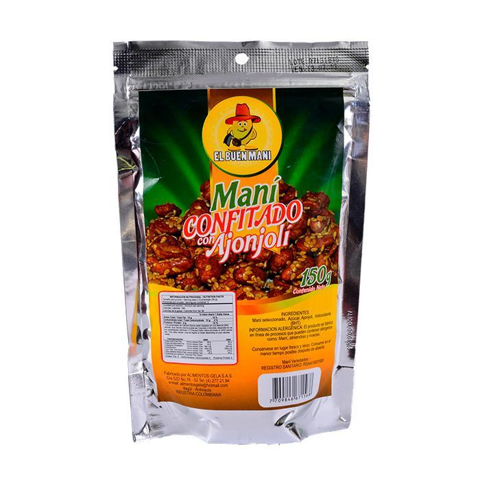Mani Confitado con Ajonjoli x 150 gr
